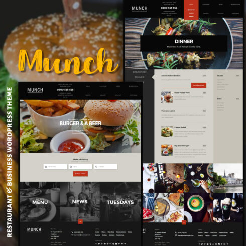 Munch - Restaurant & Business WordPress Theme.