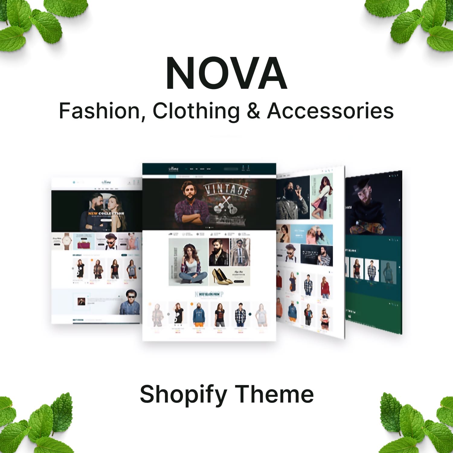Nova fashion, clothing and accessories shopify theme.