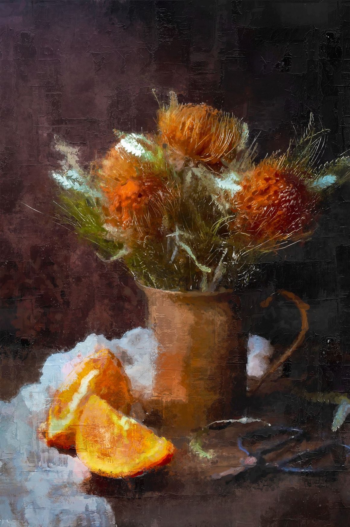 Image of in a cup with flowers.