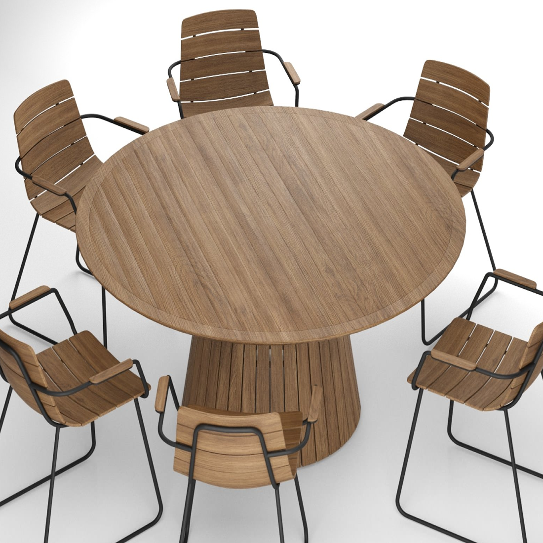 Images preview outdoor whirl round table with glost.