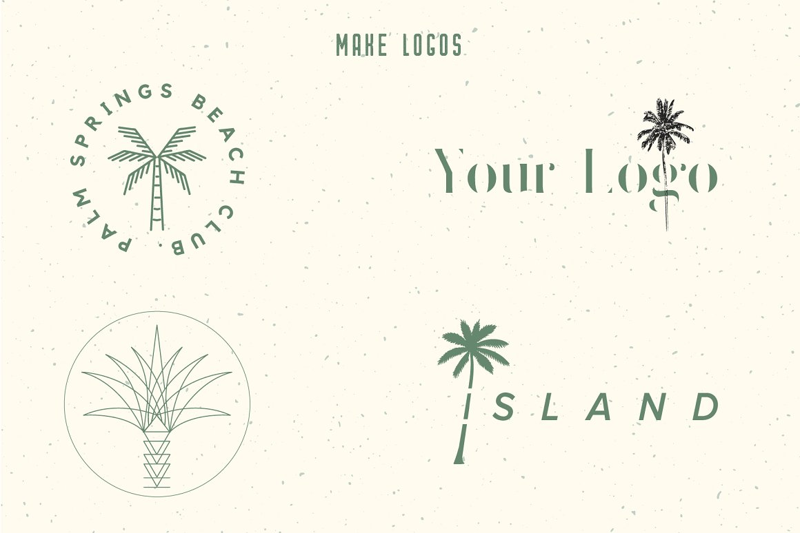 Awesome logos with lettering in green.