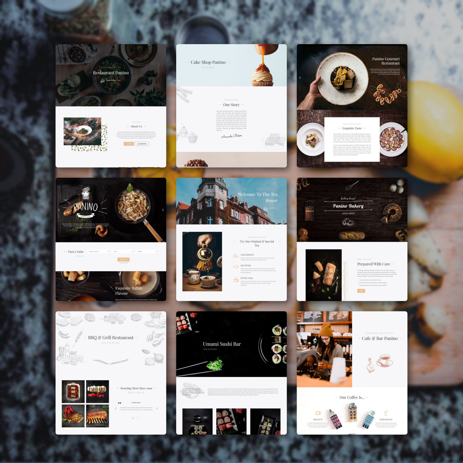 Preview panino a modern restaurant and cafe wordpress theme.