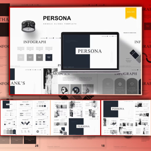 Images preview persona google slides template.