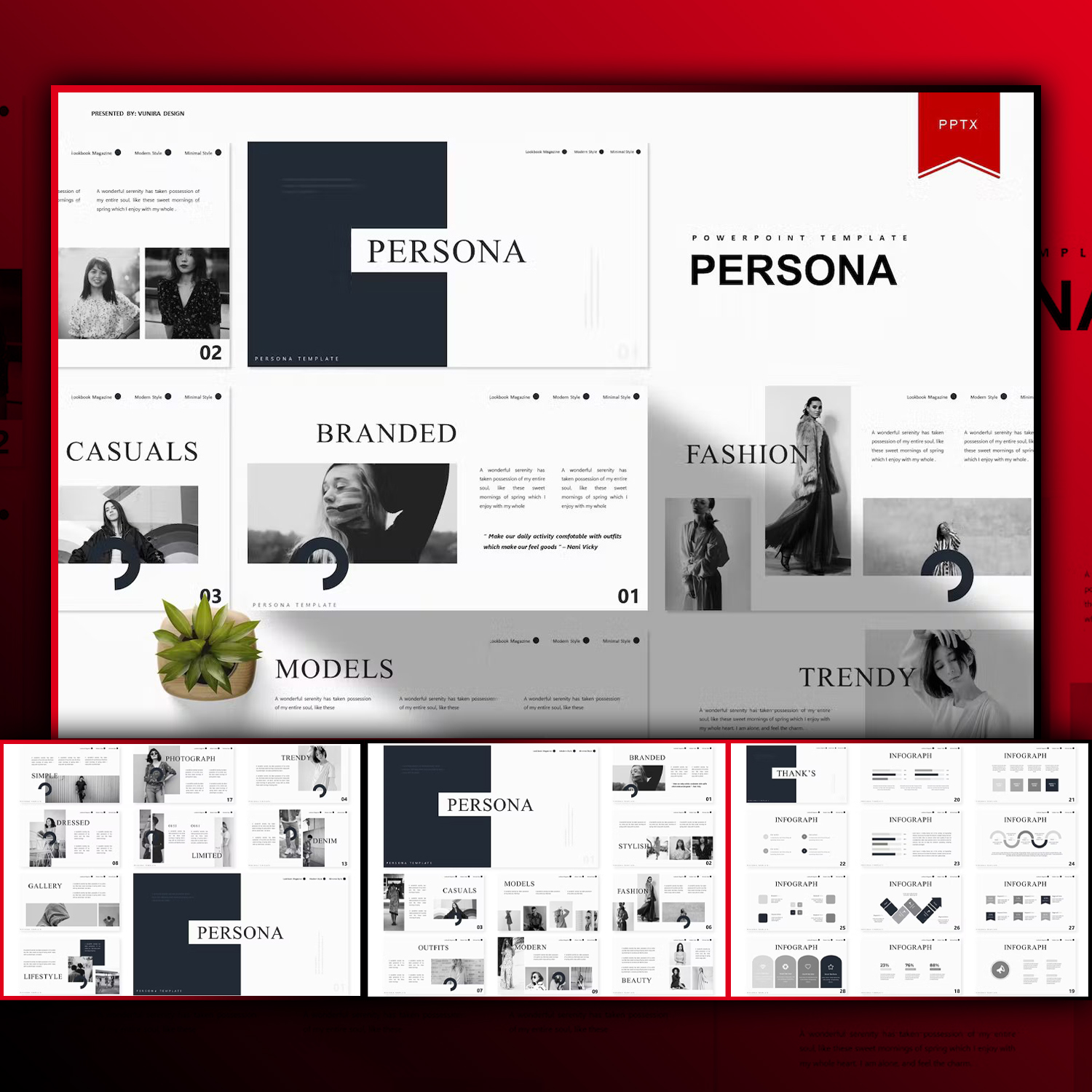 Images preview persona powerpoint template.