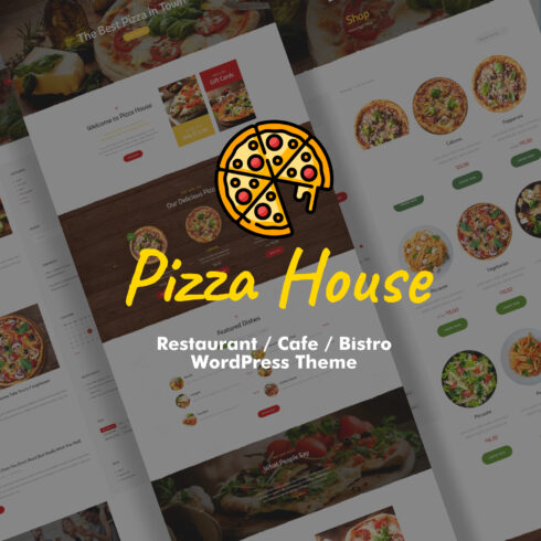 Images with pizza house restaurant cafe bistro wordpress theme.