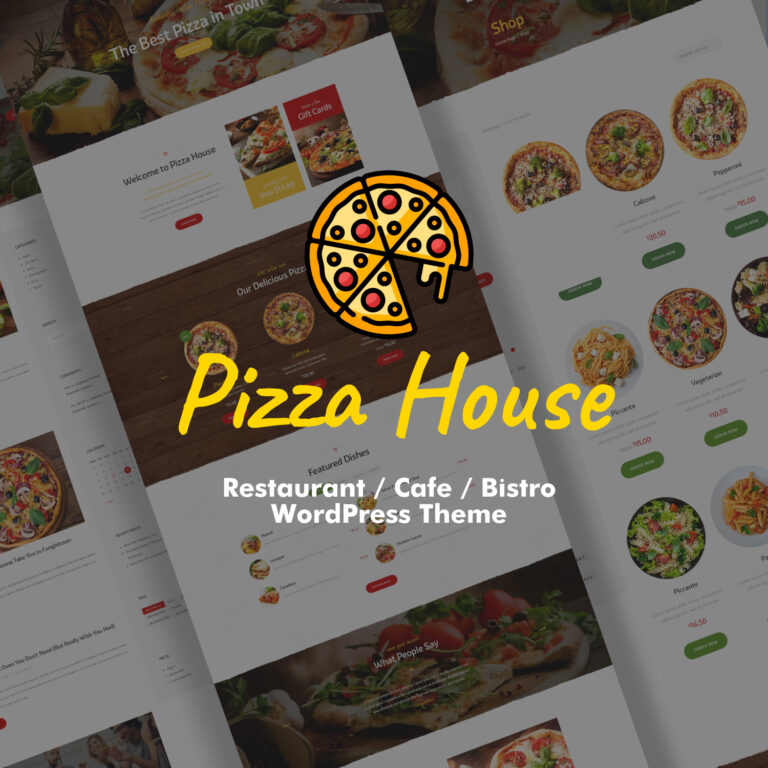 Pizza House Restaurant / Cafe / Bistro WordPress Theme MasterBundles