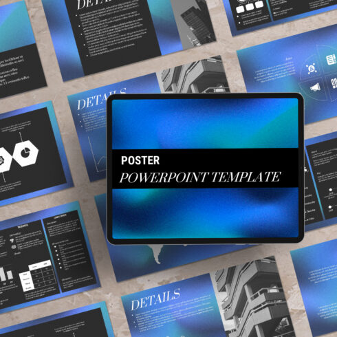Preview poster powerpoint template.