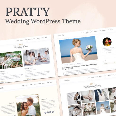 Images with pratty – wedding wordpress theme.