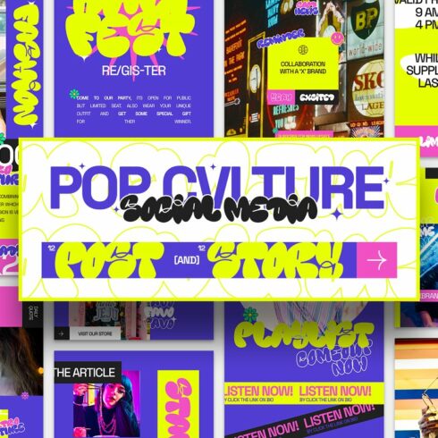 The main page of the pop culture Instagram set.