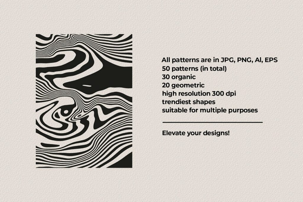 Trippy Waves Patterns – MasterBundles
