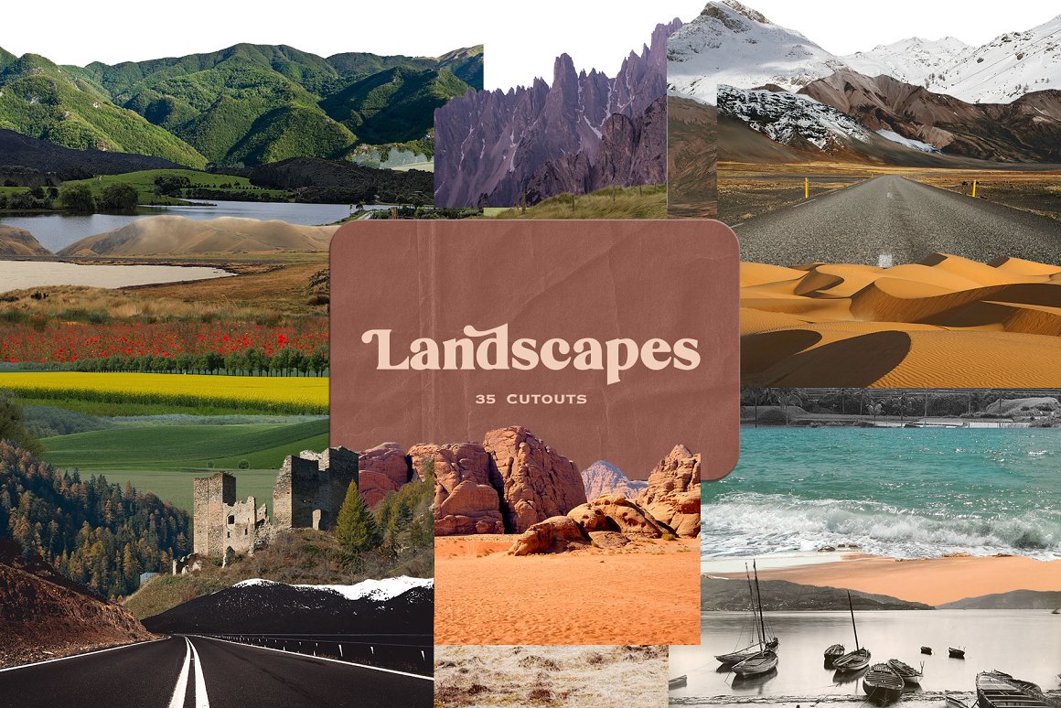 Collage of landscapes.