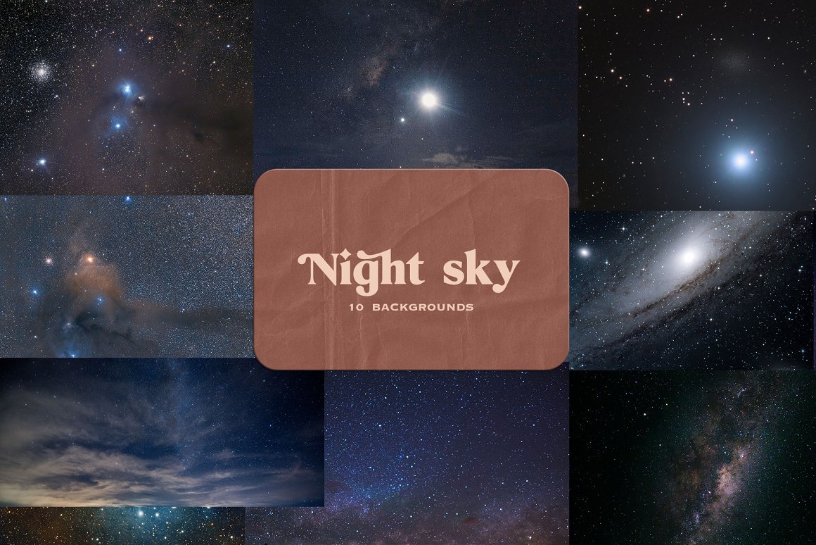 Collage of heavenly stars.