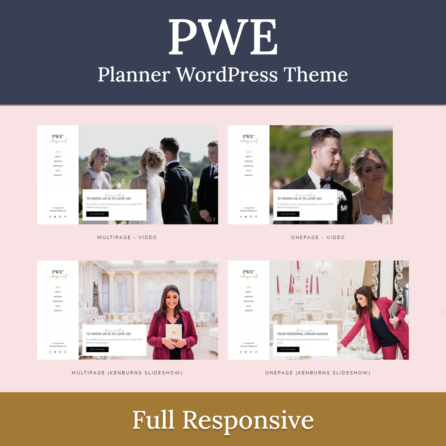 Preview pwe wedding and event planner wordpress theme.