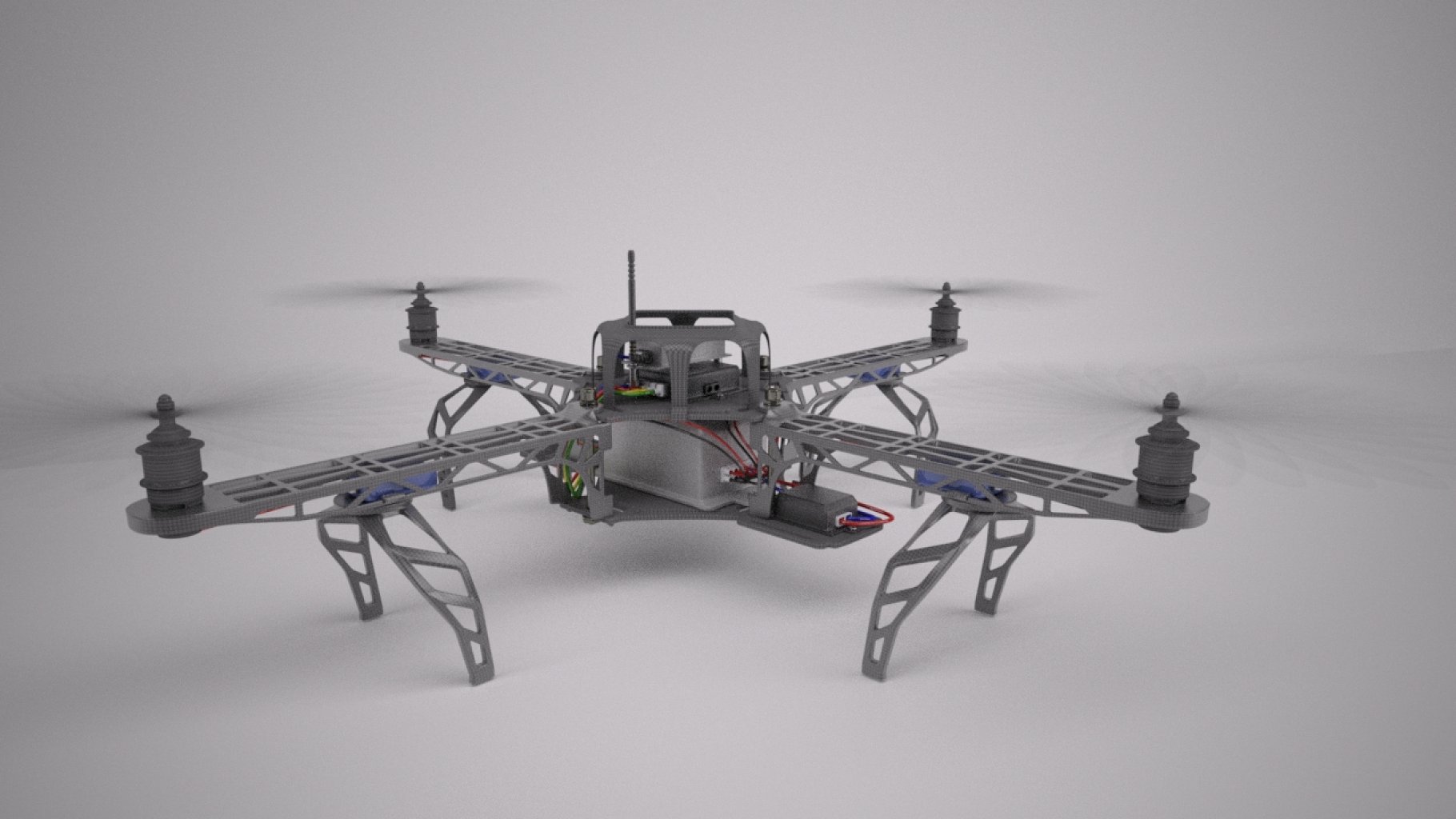 Grey color quadcopter.