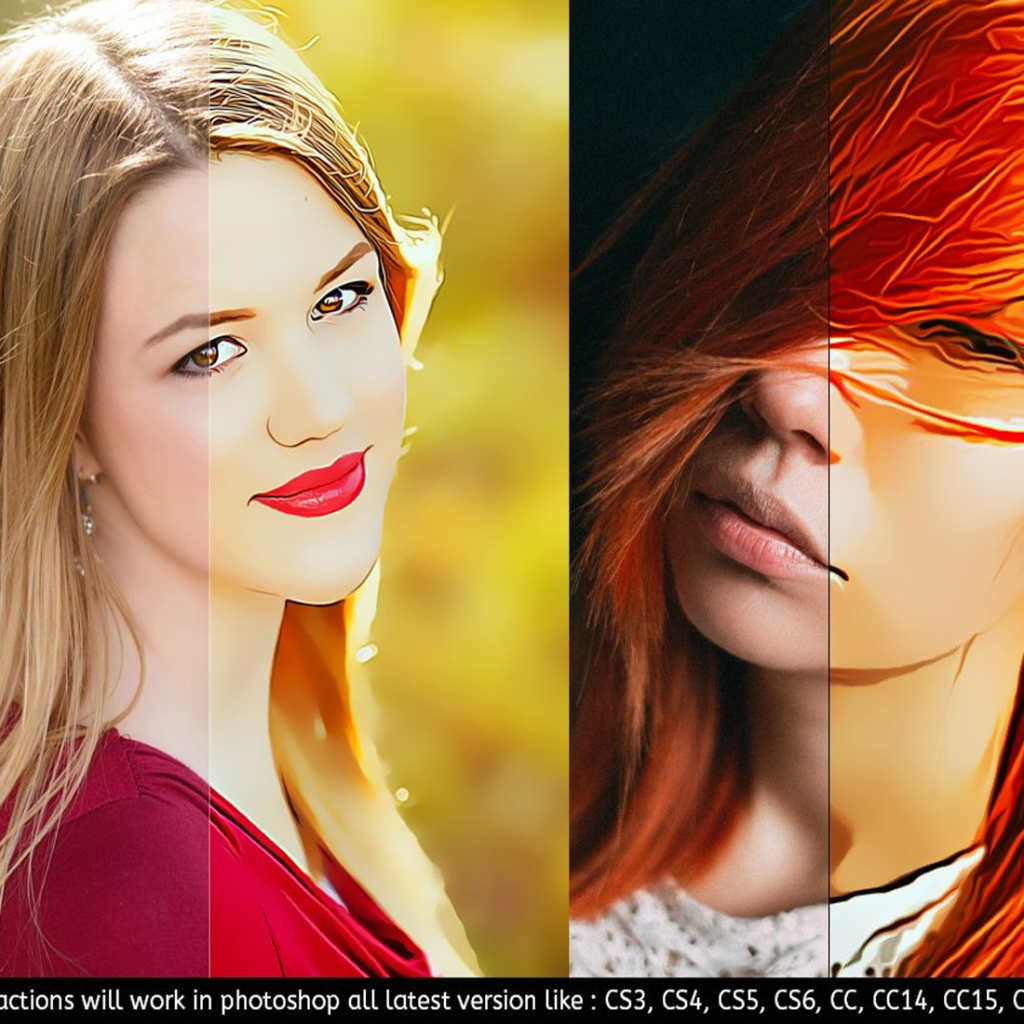 Real Painting Photoshop Action – MasterBundles