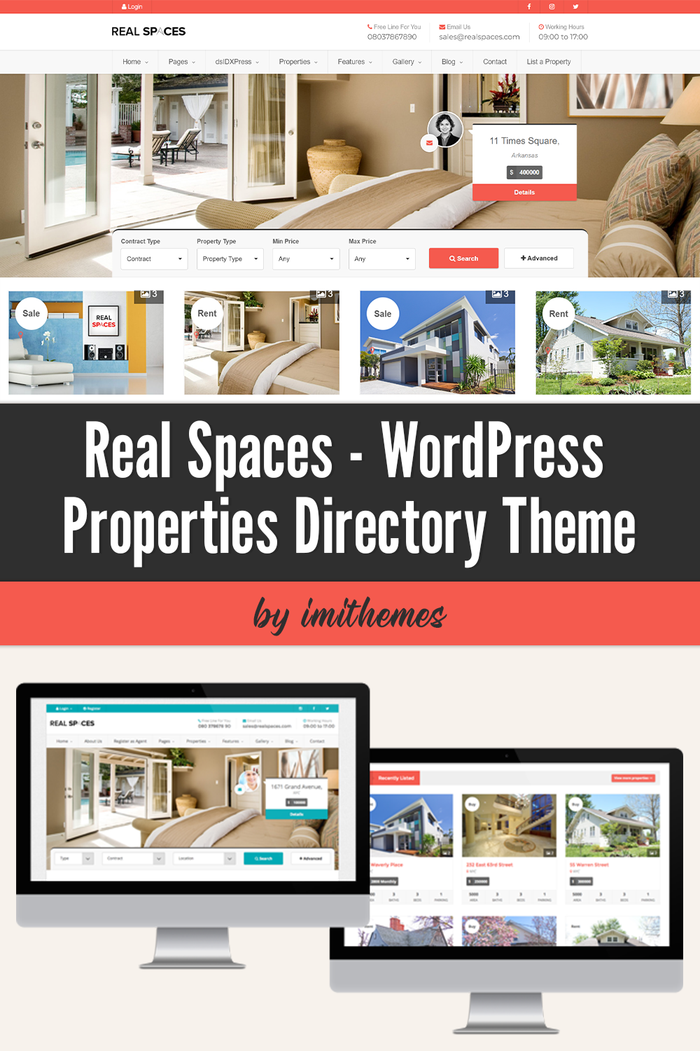 Illustrations real spaces wordpress properties directory theme of pinterest.