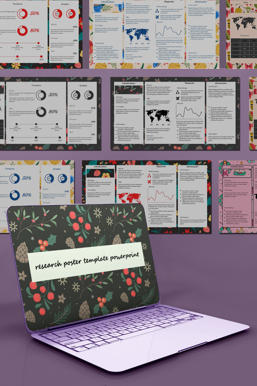 Illustrations research poster template powerpoint of pinterest.