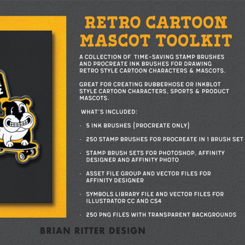 Preview retro cartoon mascot toolkit.