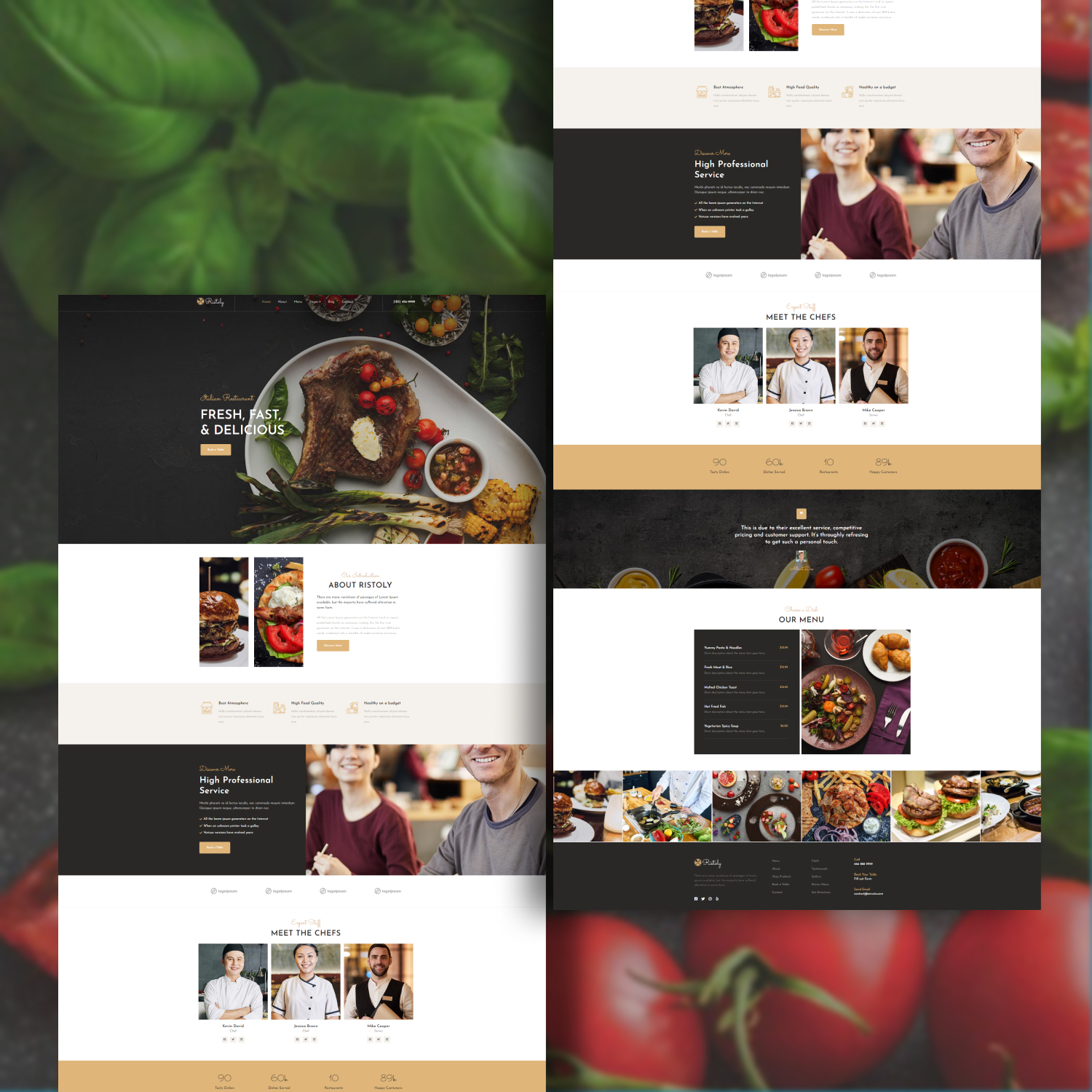 Images with ristoly restaurant wordpress theme.