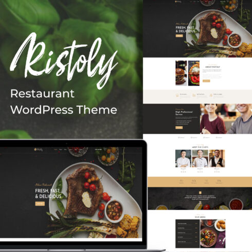 Preview ristoly restaurant wordpress theme.