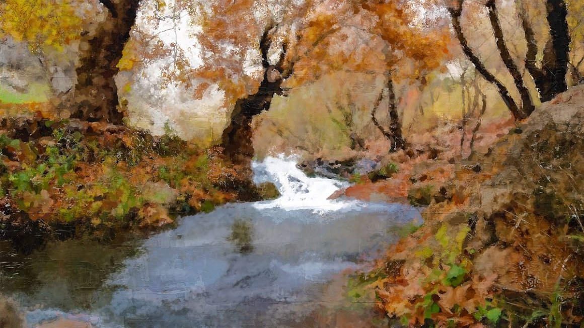 Autumn and a stream.