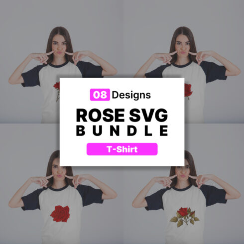 Preview illustrations with rose.
