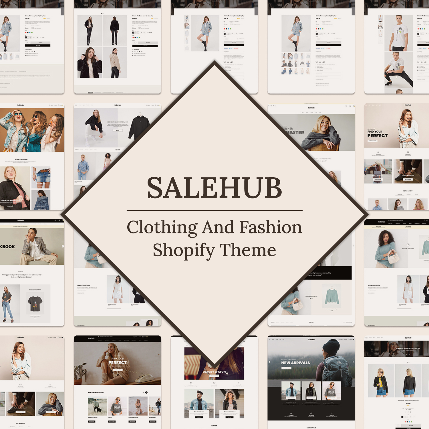 Preview salehub clothing and fashion shopify theme.