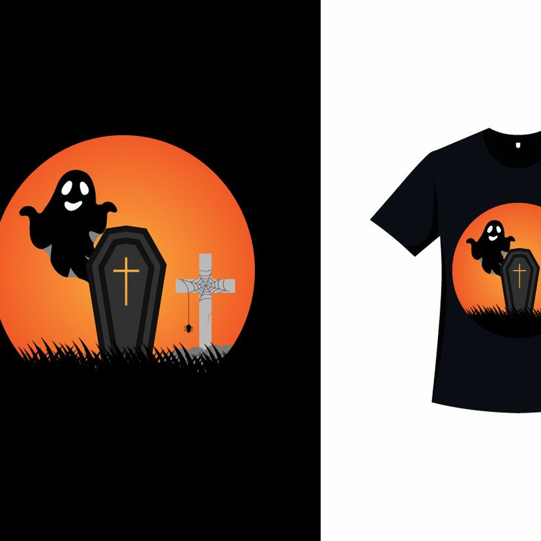 Images with scary vector illustration t-shirt design.