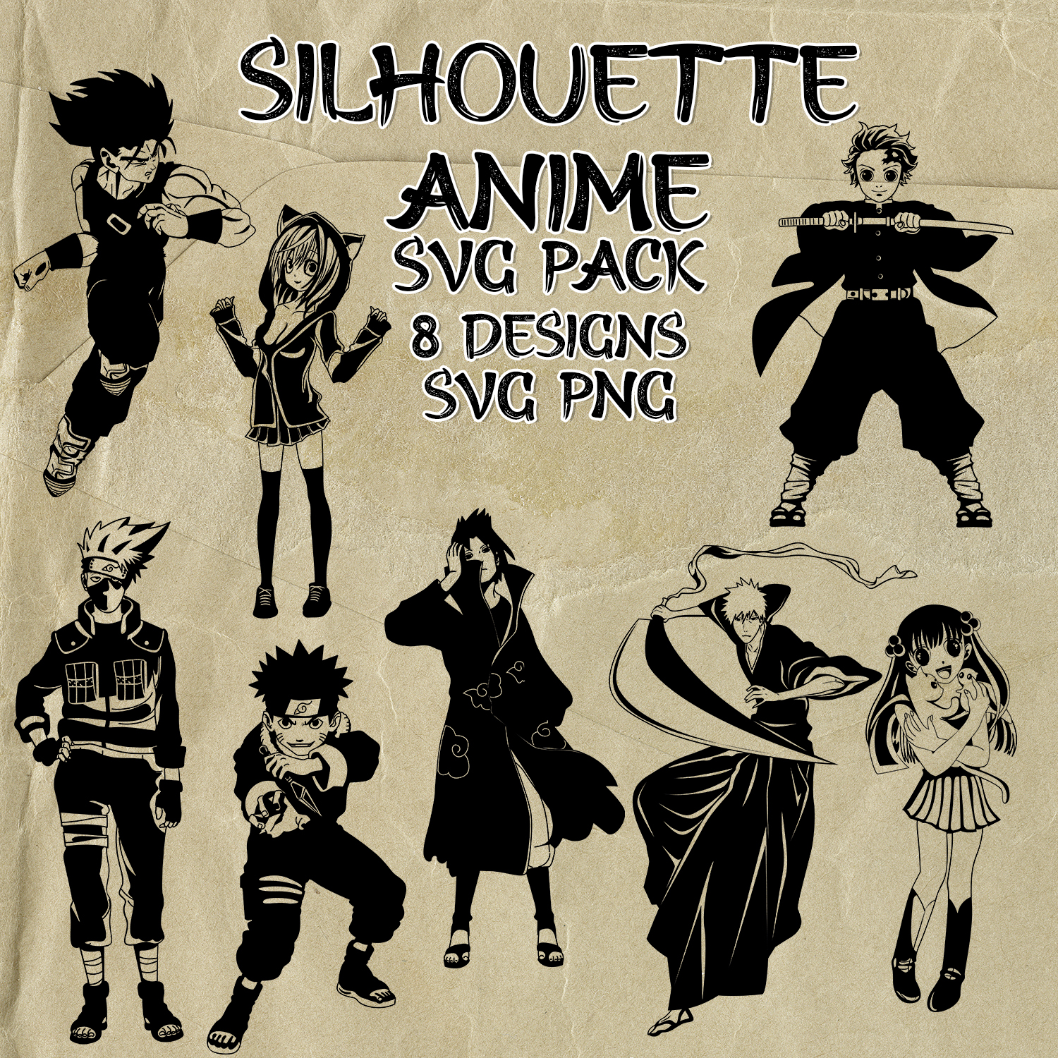 Images with silhouette anime.