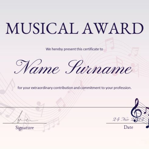 Award Certificate Template Powerpoint – MasterBundles