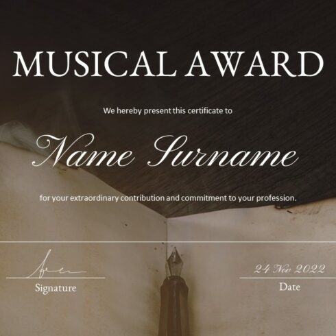 Award Certificate Template Powerpoint – MasterBundles