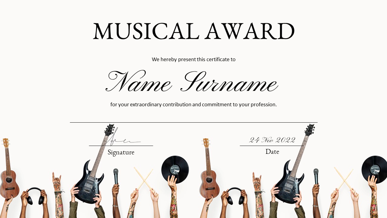 The award is musical.