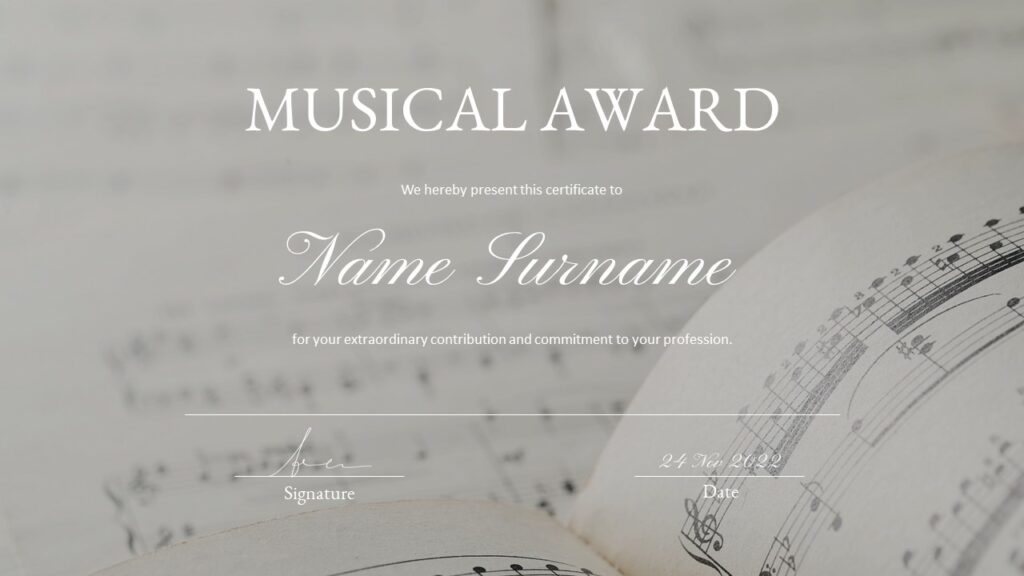 Award Certificate Template Powerpoint – MasterBundles