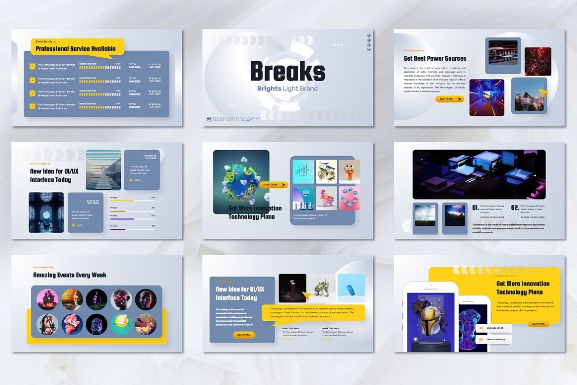Awesome presentation template pages.