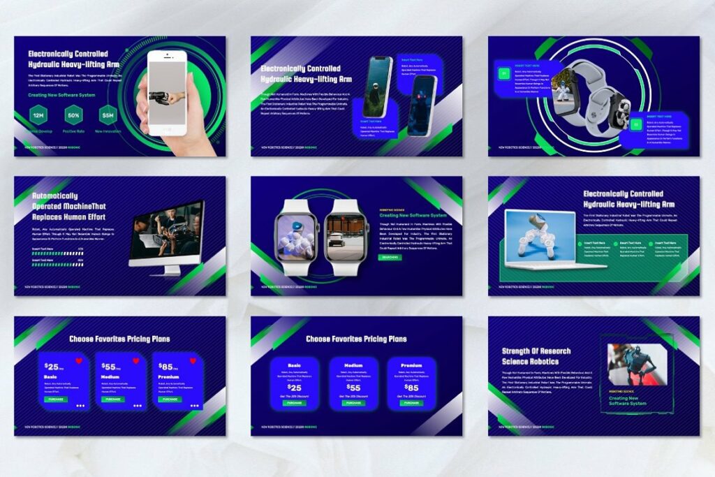 Robonic - Robotics Powerpoint – MasterBundles