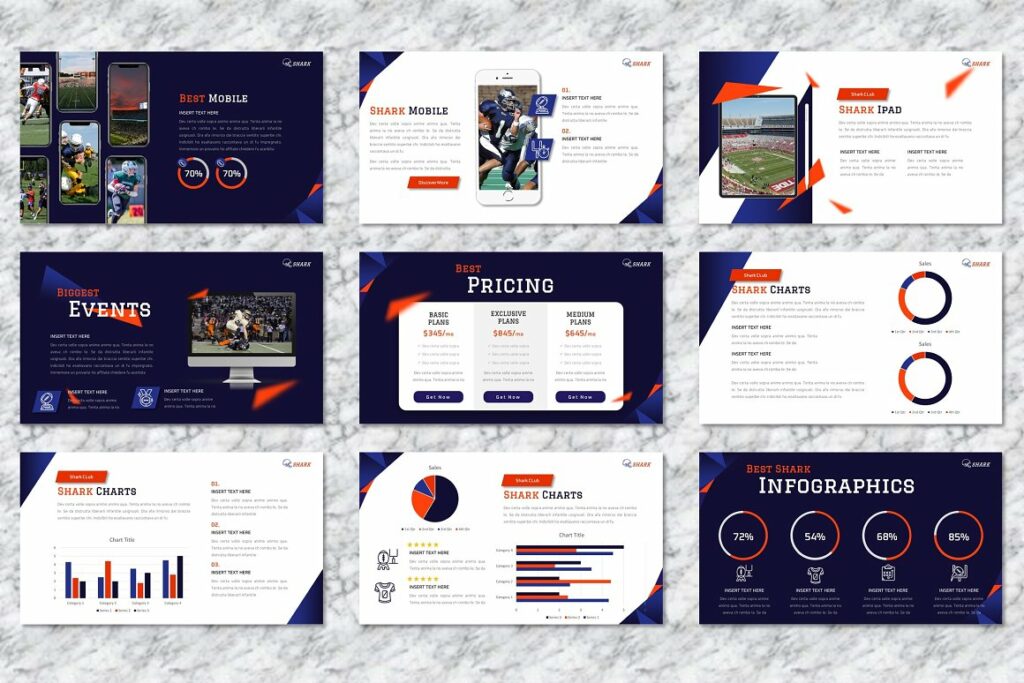 Shark - American Football Google Slides – MasterBundles