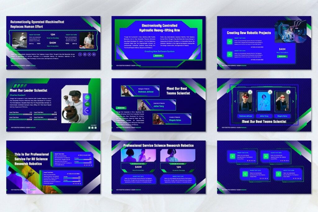 Robonic - Robotics Powerpoint – MasterBundles