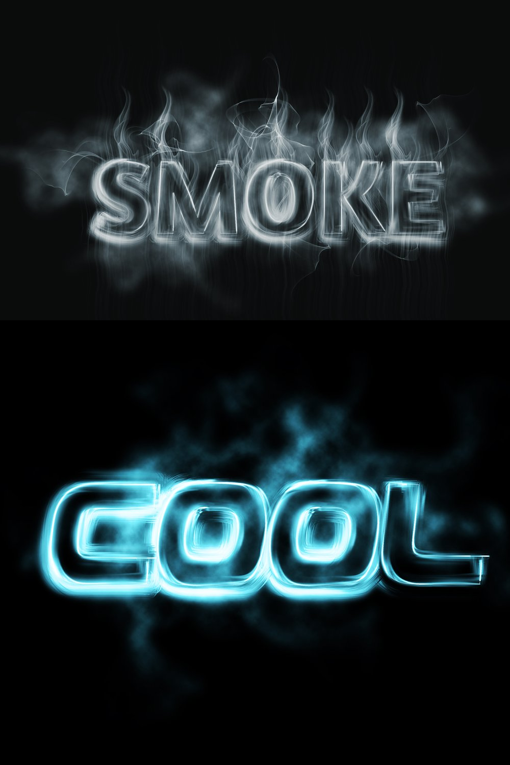 Illustrations smoke text effect plugin of pinterest.