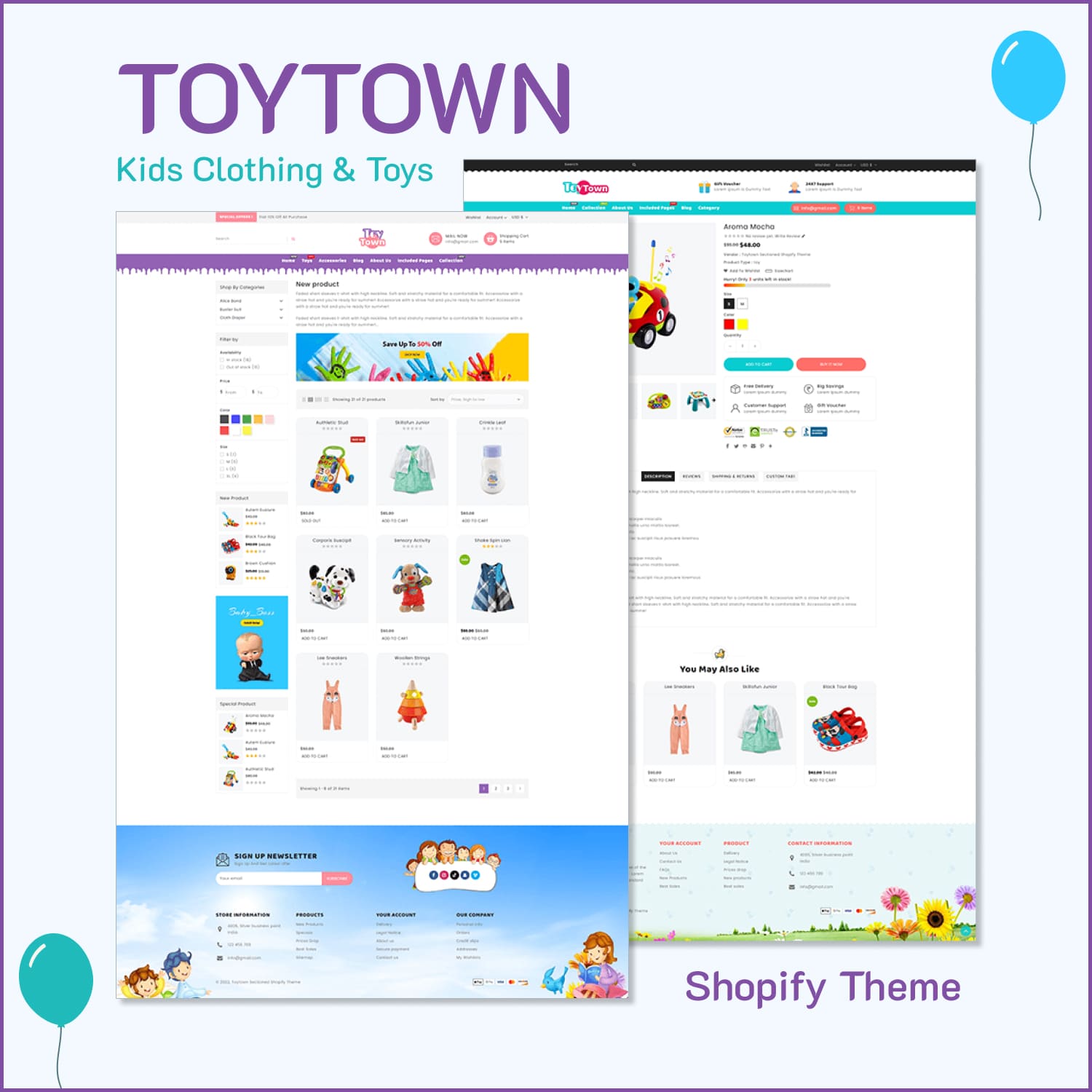 Toytown kids clothing and toys.