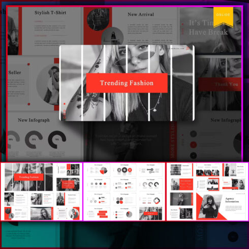 Images preview trending fashion google slides template.