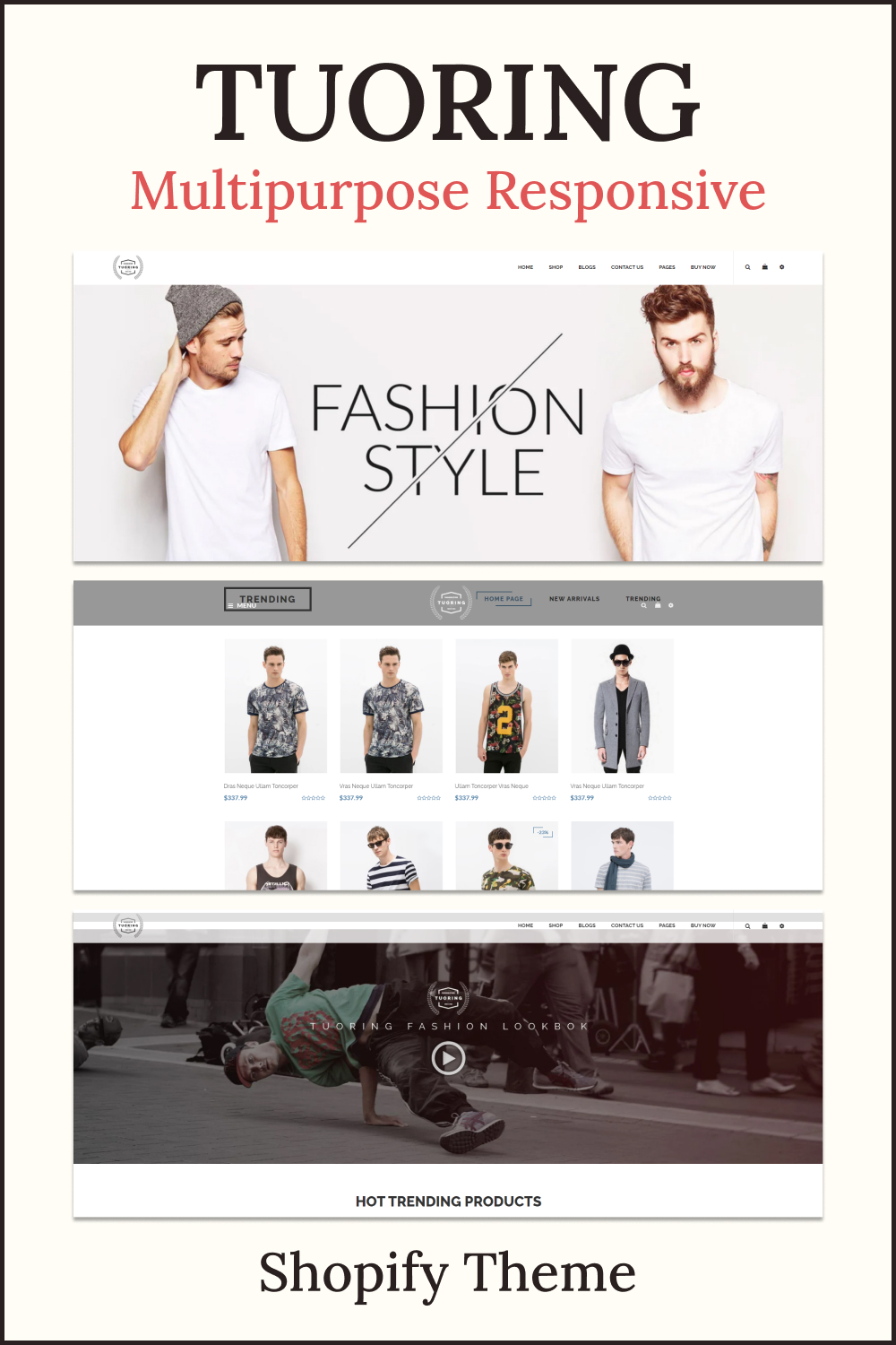 Pinterest illustrations of tuoring responsive fashion tee clothing shopify theme.