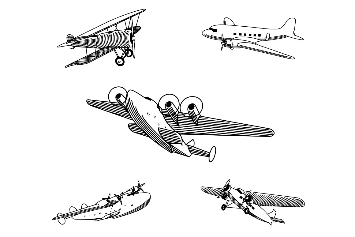 Many different planes.