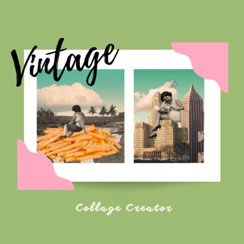 Preview vintage collage creator.