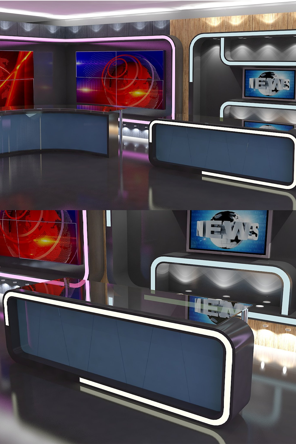 Illustrations virtual tv studio news set of pinterest.