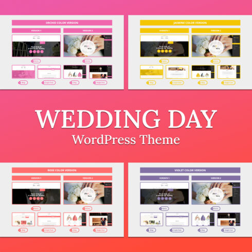 Images preview wedding day wordpress theme.
