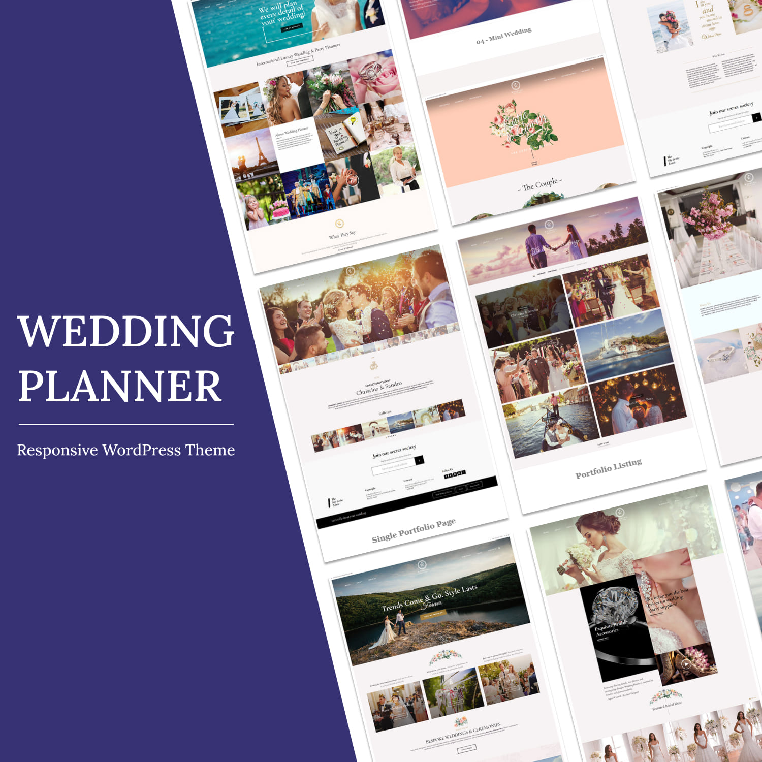 Trends on the Wedding Planner - Responsive WordPress Theme.