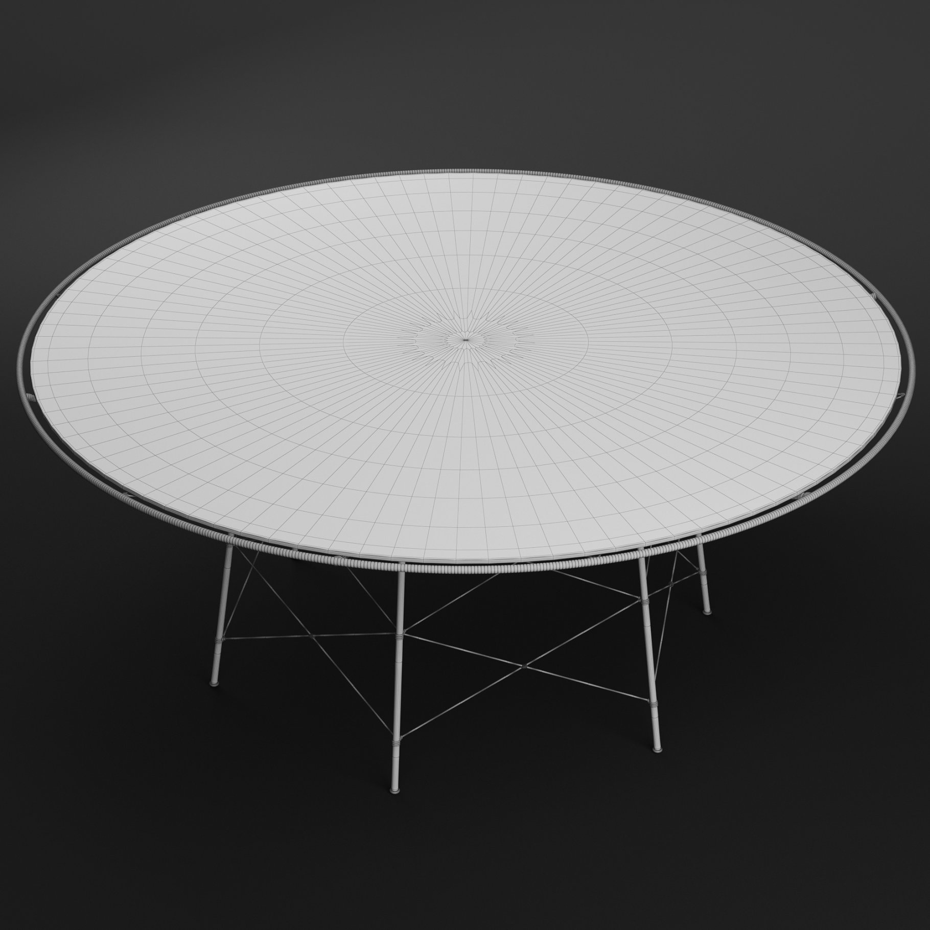 Whisk glass top dining table round.