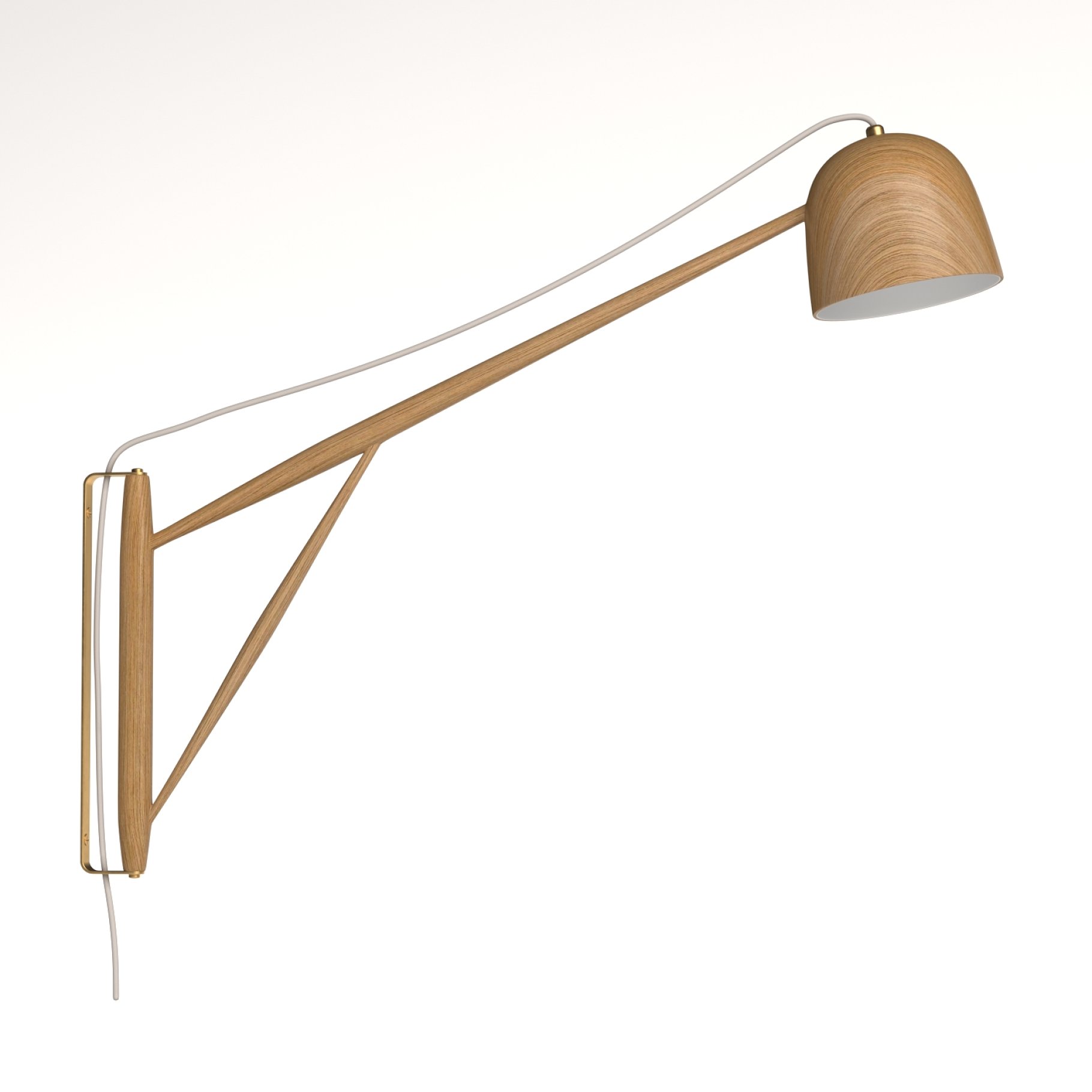 white oak crane wall swing lamp 01 199