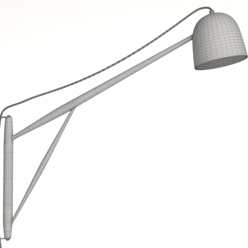 white oak crane wall swing lamp 739