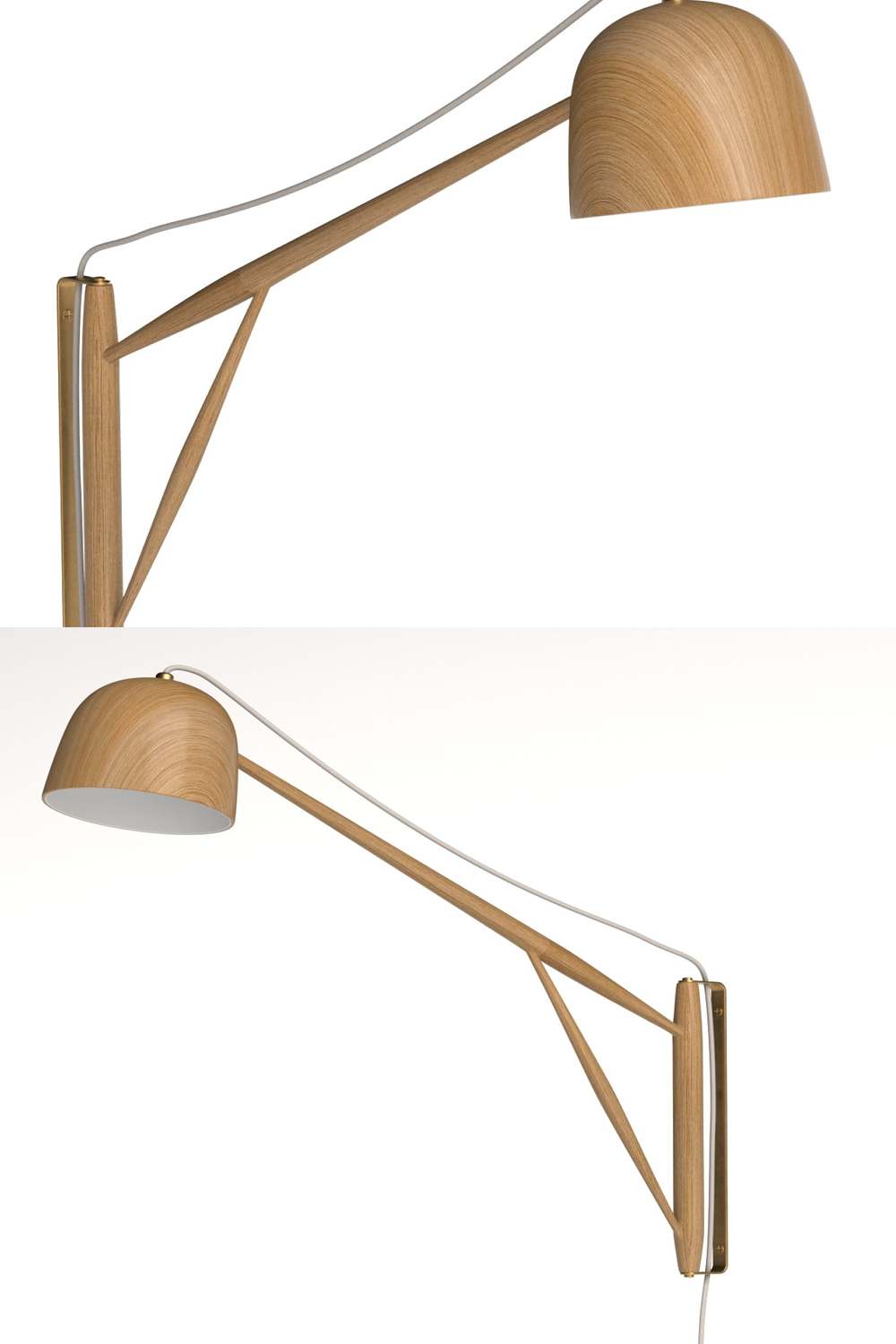 white oak crane wall swing lamp pinterest 206